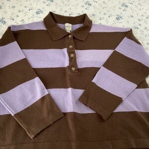 NWOT Soft Rugby Style Wool Blend Pullover Maeve